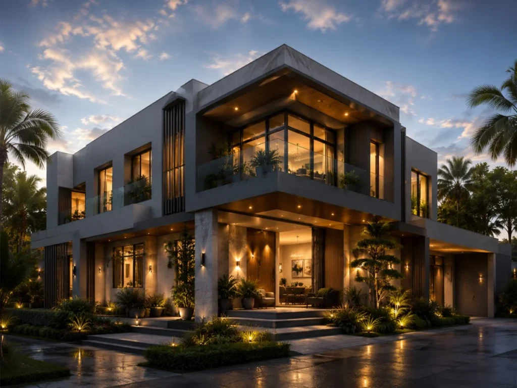 Completed contemporary residence delivered by Rabah Builders