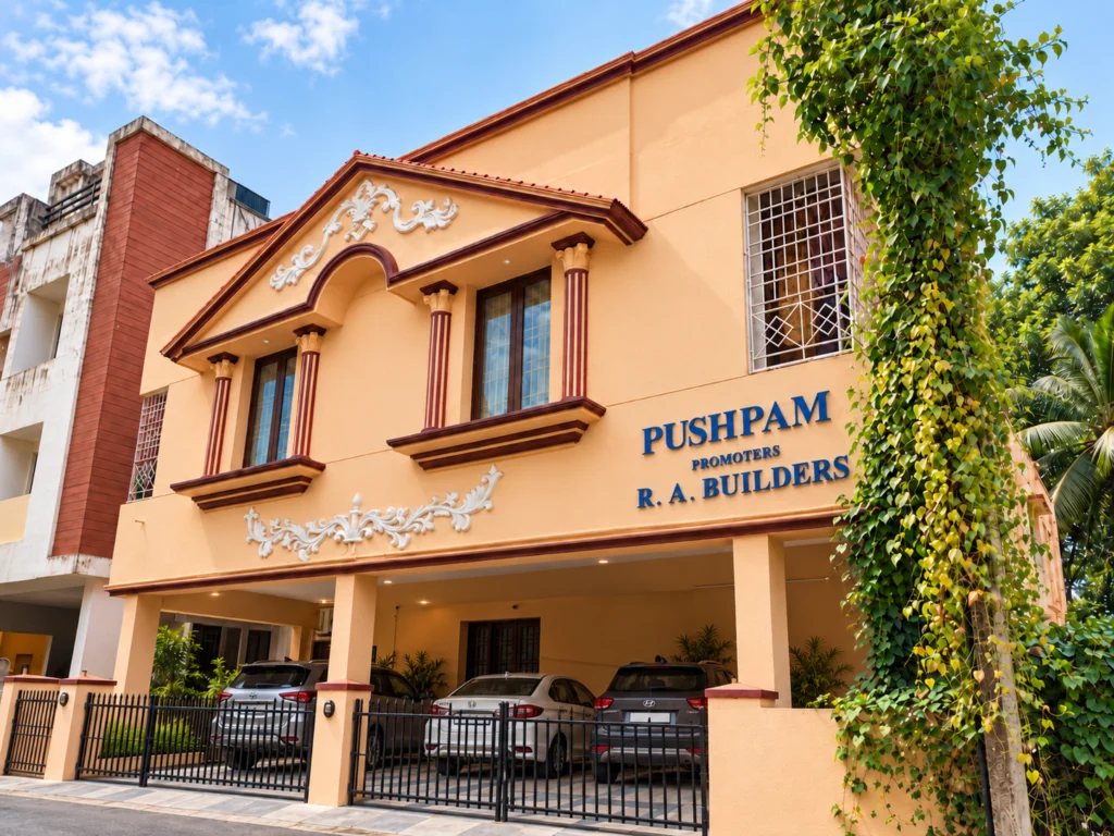 Pushpam building exterior, view 1